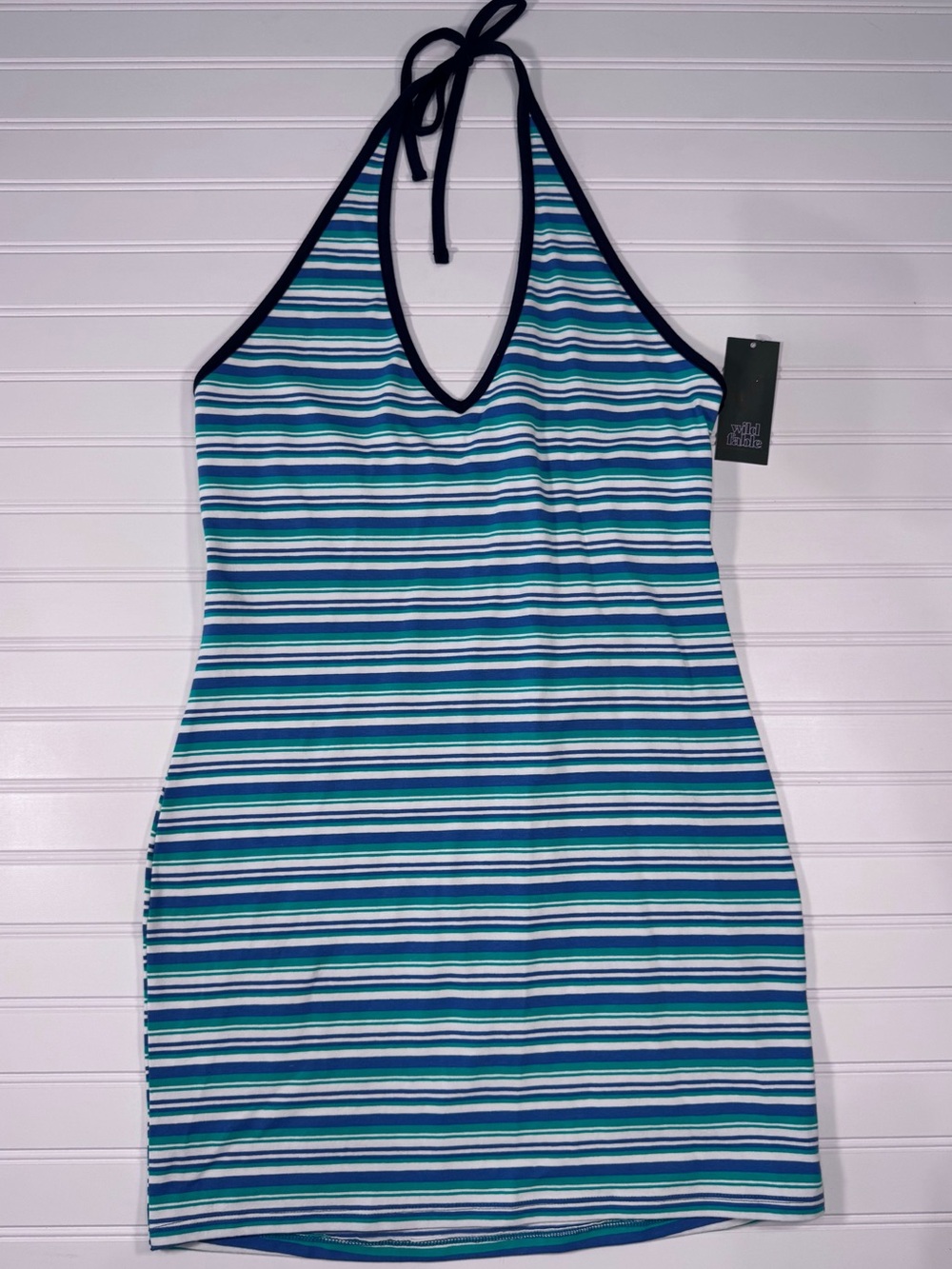 Wild fable Striped Halter Tank in Teal, Navy & White -large
